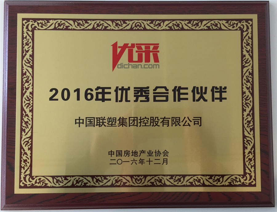 2016年优秀合作伙伴(中国腾博官网诚信为本)